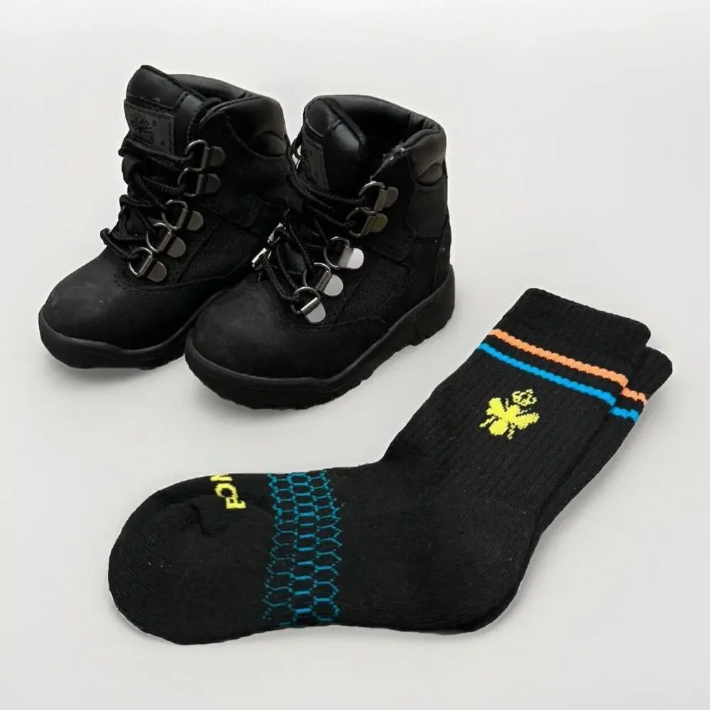 Timberland 6 inch Field Boots - Toddler/baby Black Nubuck size 5C With Bonobos